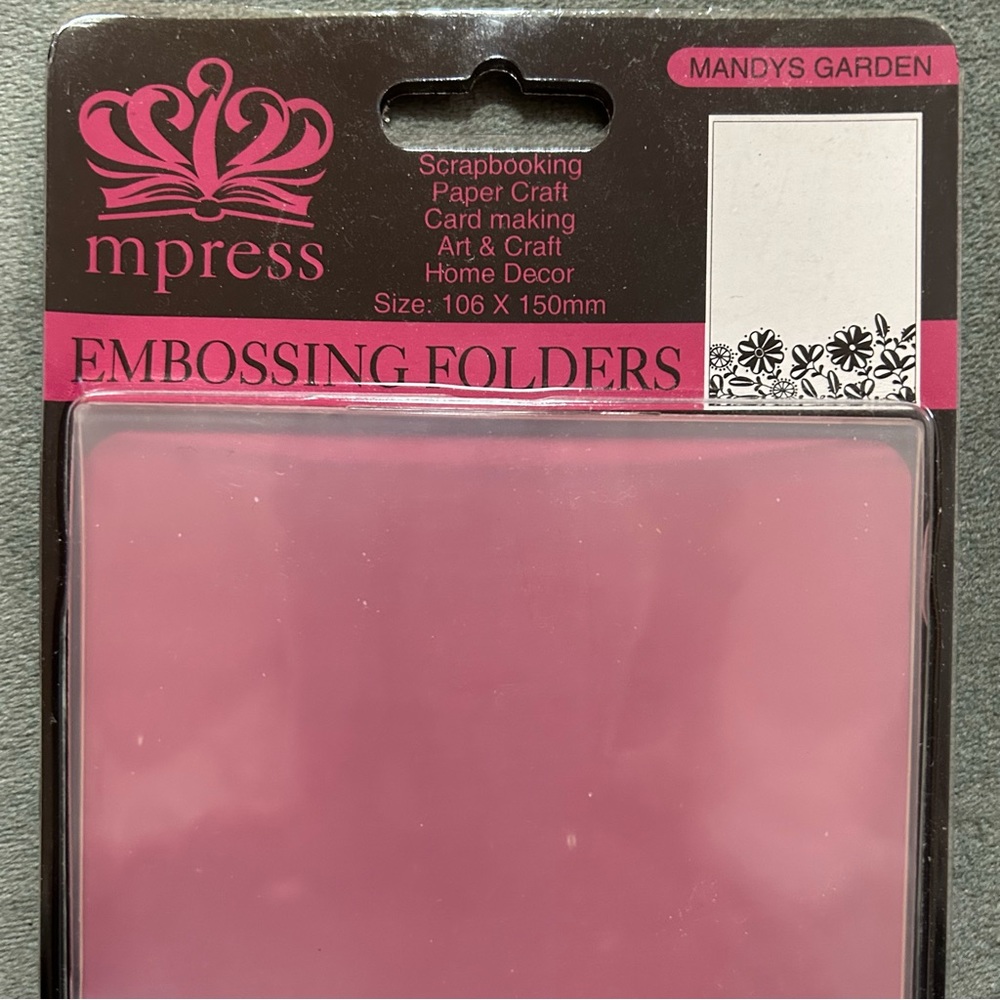 mpress 4 x 6 embossing folder - MANDY’S GARDEN